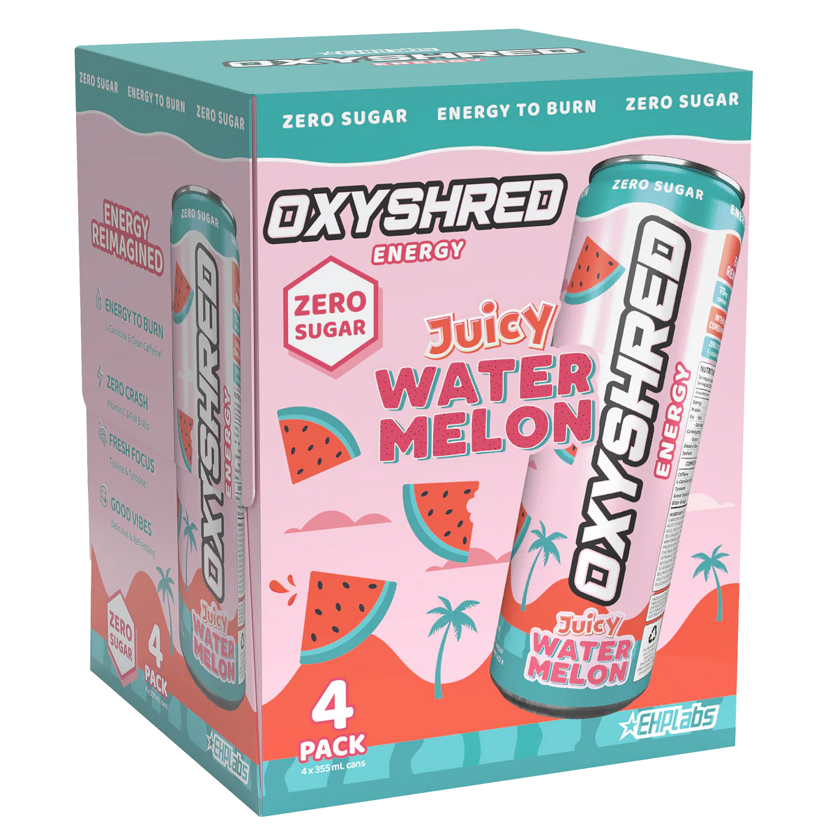 EHP Labs OxyShred Energy Drink RTD (4x355ml)